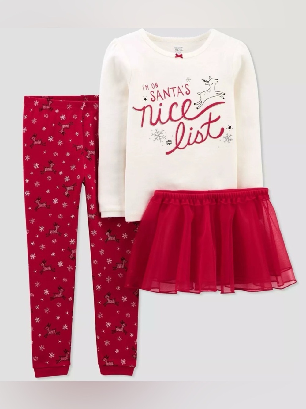 CARTER'S 3 PC “I'M ON SANTA'S NICE LIST SET” - VARIOUS SIZES (NEW WITH TAGS) A11